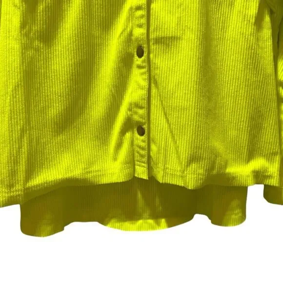 J.NNA Chartreuse Corded Snap Down High Low Shacket – Size Large NWT - Picture 11 of 16
